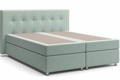 Кровать Николетт Box Spring Velutto 14 Велюр/Десерт 117 Cream Искусственная кожа 160 Bravo