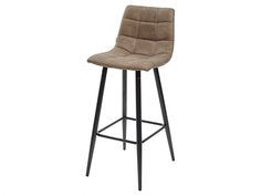Барный стул SPICE PK-01 серо-коричневый, ткань микрофибра Bravo