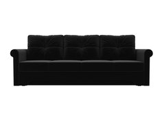 Прямой диван Европа Микровельвет Черный Bravo