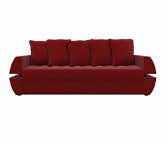 Прямой диван Атлант Т Микровельвет Красный Bravo