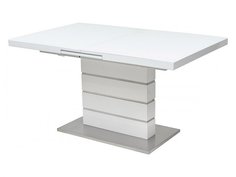 Стол QUADRO 140 WHITE GLASS белый глянец Bravo