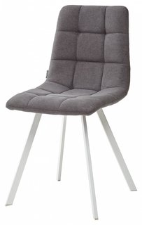 Стул CHILLI SQUARE UF860-19B темно-серый, ткань/ белый каркас Bravo