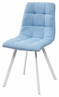 Стул CHILLI SQUARE TRF-10 небесно-голубой, ткань/ белый каркас Bravo
