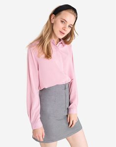 Розовая рубашка из шифона Gloria Jeans
