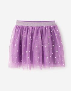 Фиолетовая юбка со звёздами для девочки Gloria Jeans