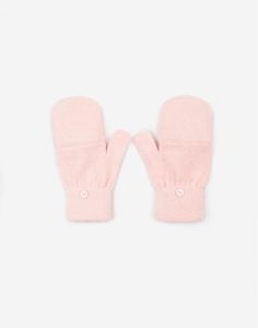 Розовые пушистые варежки-перчатки для девочки Gloria Jeans