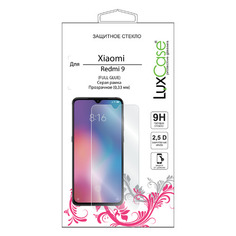 Защитное стекло для экрана LuxCase для Xiaomi Redmi 9 прозрачная, 1 шт, серый [78363] Noname