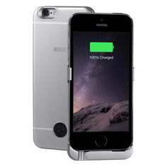 Внешний мод батарея Interstep для iPhone 5/5S/SE 2200mAh Lightning серый (45544)