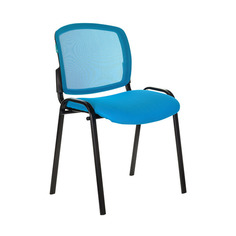 Стул БЮРОКРАТ ВИКИ, на ножках, сетка/ткань, голубой [вики/гол]