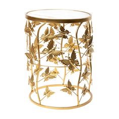 Столик интерьерный с белым мрамором Glasar 35x35x47 см ГЛАСАР