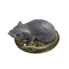 Магнит Денежная Крыса серый 3,5 см Без бренда