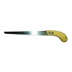 Прямая ножовка с деревянной ручкой 300 мм серая Без бренда