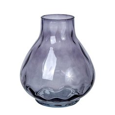 Стеклянная ваза Центавра темно-серая D22