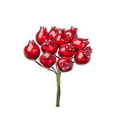 Декоративные ягоды красный 10x10x10 cм 6 шт