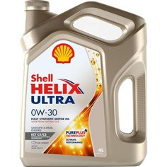 Моторное масло Shell Helix Ultra ECT 0W-30 синтетическое 4л