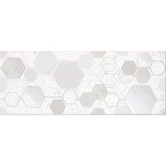 Керамическая плитка настенная Intercerama Techno узор светло-серая 60х23 см