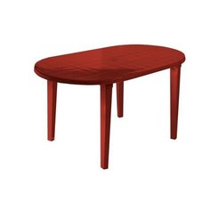 Стол разбираемый 140х80 см пластик красный Без бренда