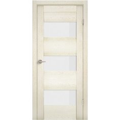 Дверь межкомнатная Alleanza doors Ferrata XIII Ясень белый 80x200 см остекленная