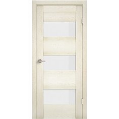 Дверь межкомнатная Alleanza doors Ferrata XIII Ясень белый 80x200 см остекленная