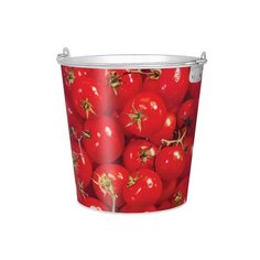 Ведро оцинкованное с принтом "помидоры" 12 литров