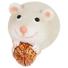 Фигурка Мышь с орешком серая 3,5 см Без бренда