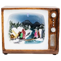 Сувенир Рождественский телевизор 15,5 см Без бренда