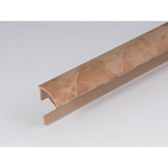 Профиль ПВХ IDEAL раскладка наружная для плитки 10 мм 2,5 м бежевый мрамор Palladium