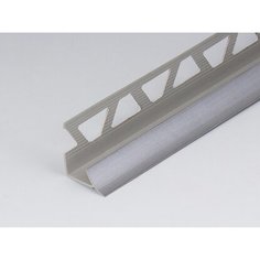 Профиль ПВХ IDEAL раскладка внутреняя для плитки 10 мм 2,5 м металлик Palladium
