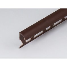 Профиль ПВХ PALLADIUM: раскладка под плитку 7 - 8 мм коричневая наружная 2.5 м