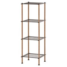 Полка универсальная 258597 бамбук 33x31x101 см коричневая Без бренда