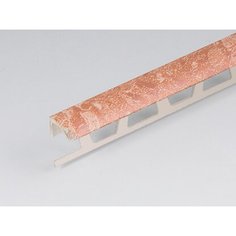 Профиль ПВХ PALLADIUM: раскладка под плитку 9 - 10 мм розовая наружная 2.5 м