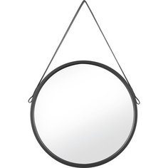 Зеркало для ванной 410381 50 см на ремне черное Без бренда