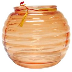 Ваза стеклянная Зара оранжевая 10х13,3 см ЗАВОД ЭЛЕТЕХ