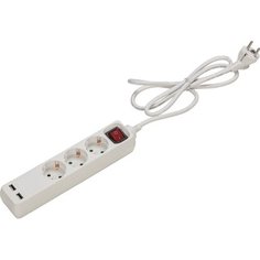 Удлинитель 315683 3 гнезда 3500 Вт с заземлением 1,4 м OBI