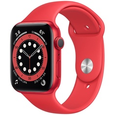 Смарт-часы Apple Watch Series 6 40 мм красный, спортивный ремешок