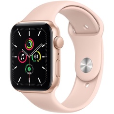 Смарт-часы Apple Watch SE 44 мм золотой, спортивный ремешок