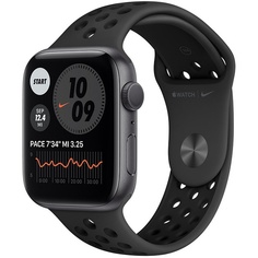 Смарт-часы Apple Watch Nike Series 6 44 мм серый космос, спортивный ремешок