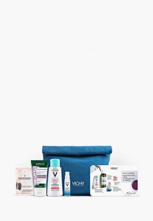 Набор для ухода за телом Vichy Dercos: Мицеллярная вода для чувствительной кожи 100 мл + Dercos Nutrients Vitamin Шампунь 50 мл + Пилинг-маска саше 2х6 мл + Гель-сыворотка MINERAL 89 10 мл