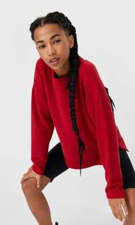 Stradivarius Футболка Из Мягкой Ткани Женская Коллекция Красный Xs