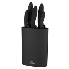 Набор ножей на подставке assure (5 шт) (viners) черный 20x36x9 см.