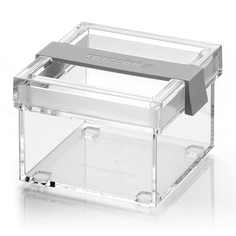 Контейнер с крышкой click&amp;fresh (guzzini) серый 10x8x11 см.