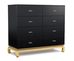 Комод 1586-90 (gramercy) черный 107x97x46 см.