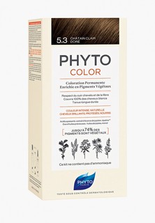 Краска для волос Phyto 5.3 ФИТОКОЛОР, светлый золотистый шатен, 50/50/12.