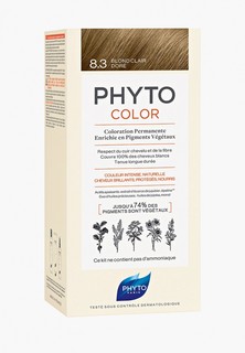 Краска для волос Phyto 8.3 ФИТОКОЛОР, светлый золотистый блонд, 50/50/12.