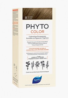 Краска для волос Phyto 8 ФИТОКОЛОР, светлый блонд, 50/50/12.