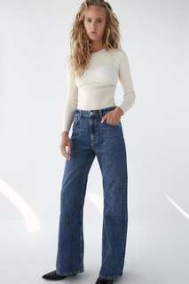 Расклешенные джинсы свободного кроя с высокой посадкой Zara
