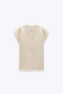 Жилет из мягкой ткани Zara