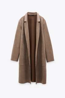 Пальто из искусственной замши Zara