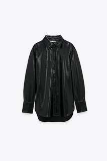 Куртка рубашечного кроя из искусственной кожи Zara