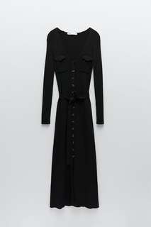 Платье из трикотажа с карманами Zara